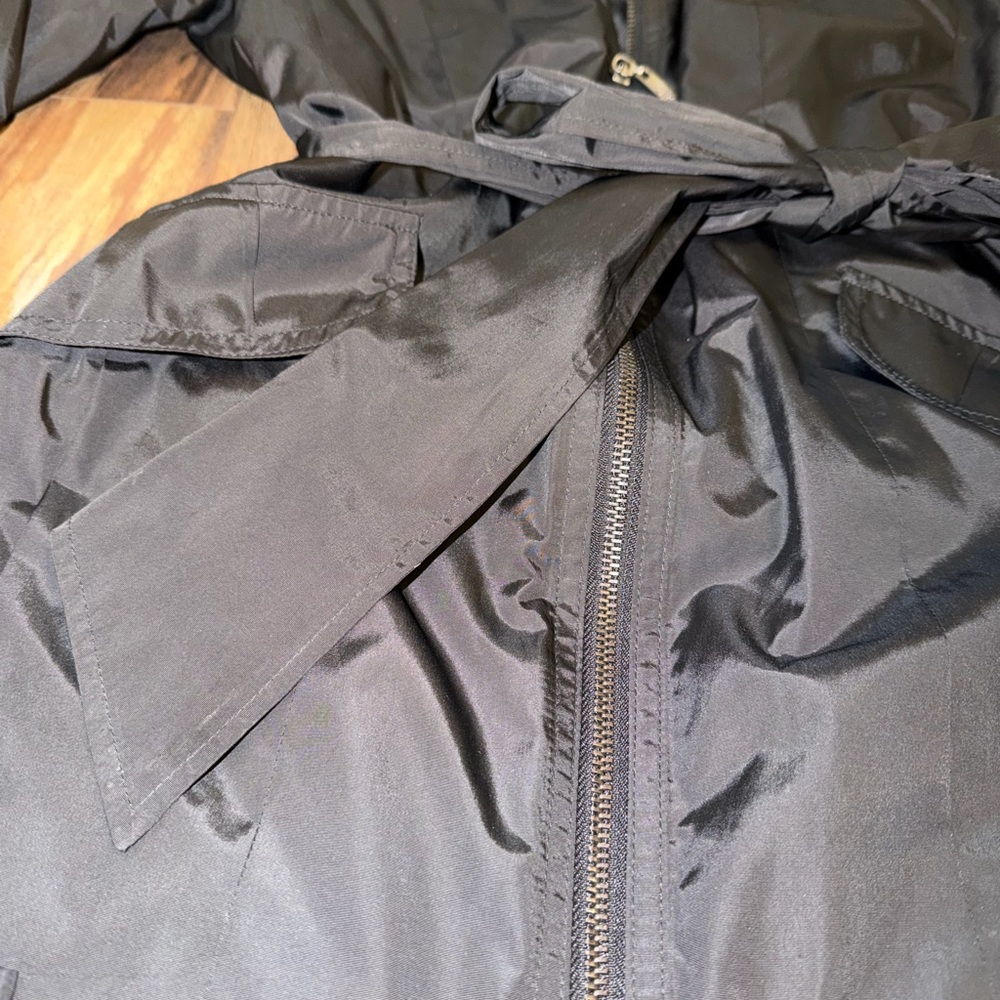 Cole Haan Chic Black Women's Trench Coat - Picture 3 of 6